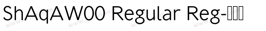 ShAqAW00 Regular Reg字体转换